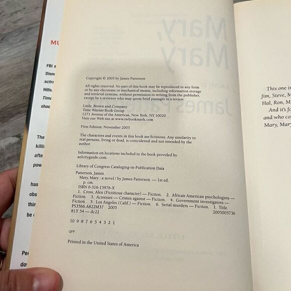 Mary Mary by James Patterson Hardback - Picture 3 of 5